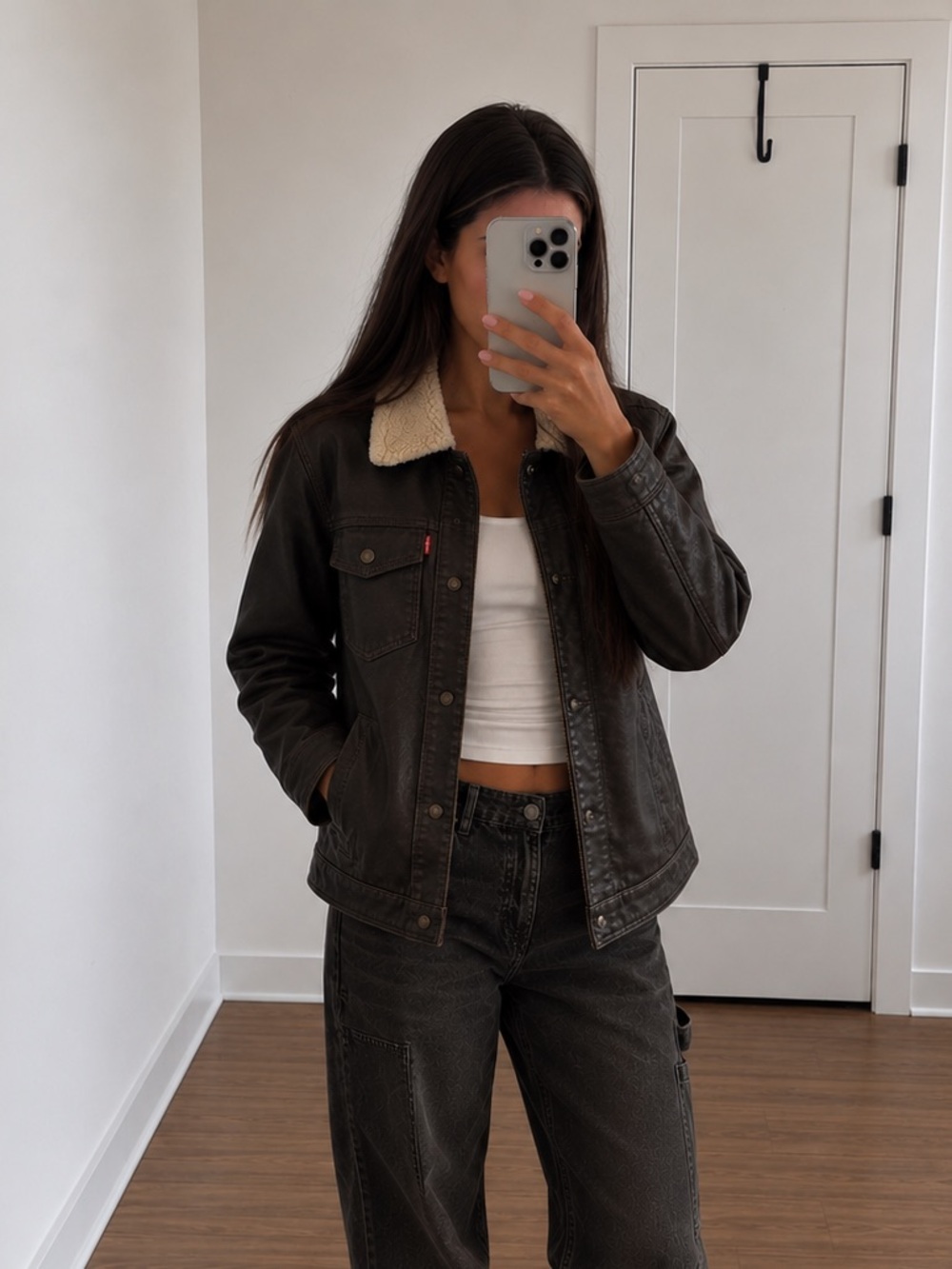 Levi's Faux-Leather Sherpa Trucker Jacket